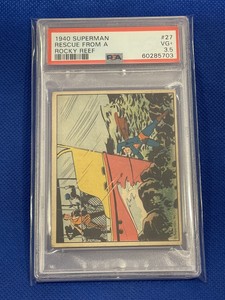 1940 Gum Inc. Superman Set Break # 27 Rescue From Reef VG PSA 3.5