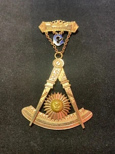 Beautiful Antique Masonic Medal Badge 10k Gold Itasca Illinois Lodge 1915 Mason - Picture 1 of 9
