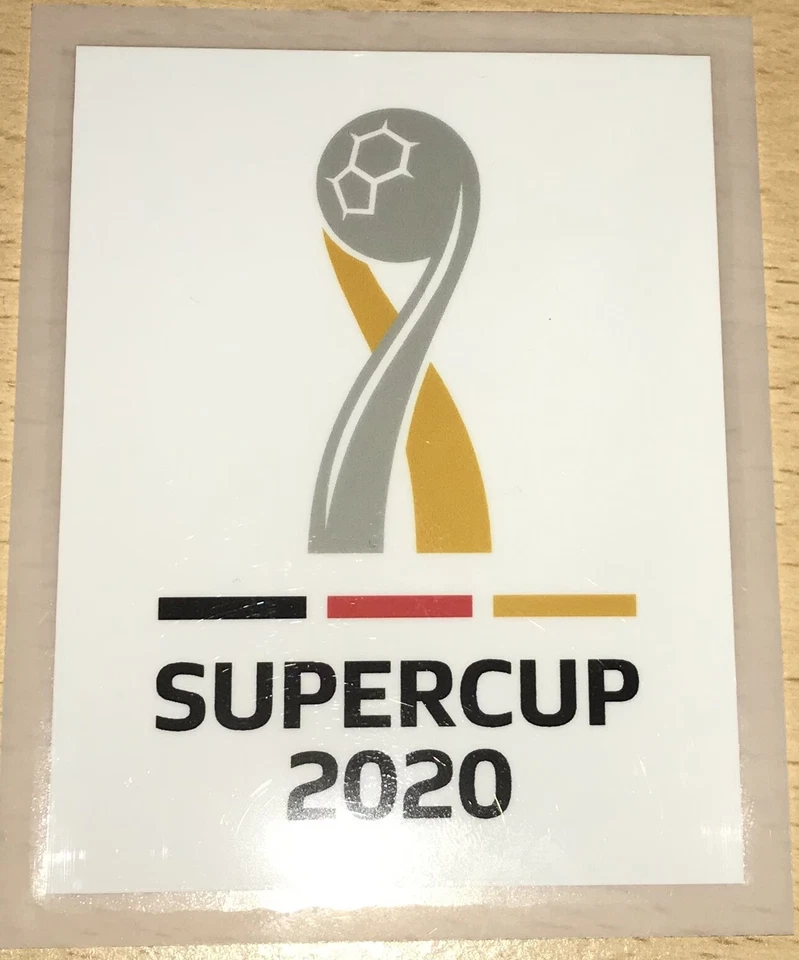 ORIGINAL PATCH Supercup 2020 Patch Matchworn Size für das Bayern München & BVB Dortmund Trikot