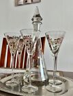 Set of 5 Crystal Liquor Jars and Carafe THERESIENTHAL, LAURA ASLEY! EXCELLENT CONDITION!