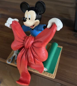Disney Mickey Unlimited Santa's Best Stocking Hanger - Mickey with Red Bow - Picture 1 of 6