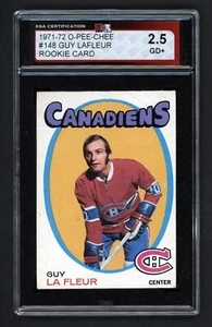 1971-72 OPC #148 GUY LAFLEUR ROOKIE CARD KSA 2.5 GD+ - Picture 1 of 2