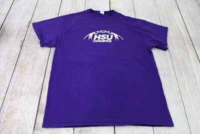Camiseta de fútbol americano Hardin-Simmons HSU Cowboys púrpura blanca con logotipo grande para hombre Foto 1 de 4
