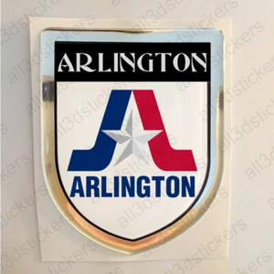 Pegatinas Arlington EE. UU. Sello Resina Cúpula Bandera Estados Unidos Pegatinas Escudo 3D - Imagen 1 de 1