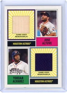 2025 Topps Heritage Jose Altuve Yordan Alvarez Dual Relic # DPMCR-AAL Astros - Picture 1 of 2