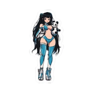 Sexy Anime Cyberpunk Vinyl Stickers Aesthetic Robot Girl Design Artwork - Picture 1 of 5