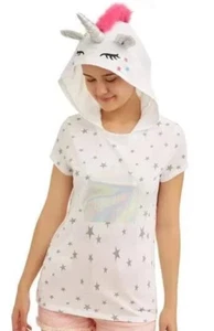 Camiseta UNICORNIO con capucha para mujer talla L (11-13) nueva con etiquetas - Imagen 1 de 2