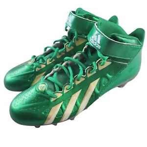 ADIDAS Notre Dame Fighting Irish Football Cleats Green Gold PE Player Exclusive - Picture 1 of 8