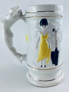 Vintage Naked Lady Nude Pin-Up Henkel Stripper Tasse Becher Stein Naughty Couple NEUWERTIG - Bild 1 von 12