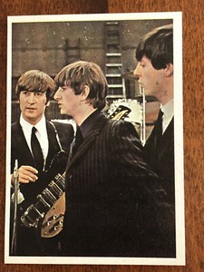 1964 Topps Beatles Color #24 Ringo, Paul & John Speaking Trading Card -Excellent
