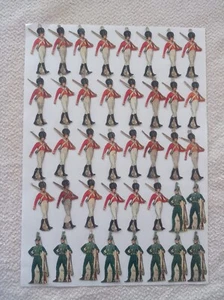 Una colección de 10 recortables antiguos de soldados - Picture 1 of 10
