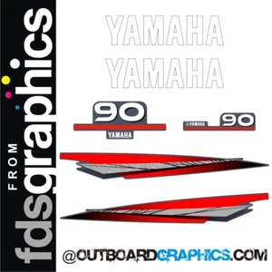 Yamaha 90hp 2 stroke outboard decals/sticker kit - Picture 1 of 5