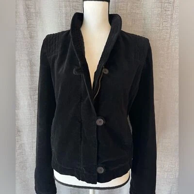 Armani Jeans Women's Black Corduroy Jacket - Size 6 (A102) - Image 1 of 4