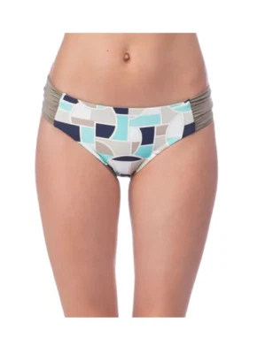 $68 Trina Turk Disco Deco Acanalado Reversible Bikini Parte Inferior 4 NUEVO T616 Foto 1 de 4