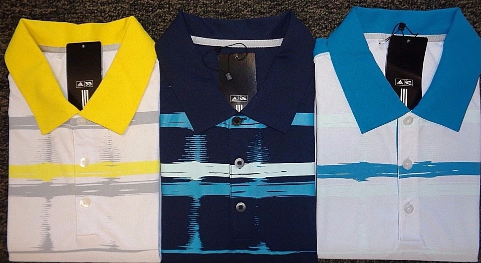 NUEVO POLO PARA HOMBRE ADIDAS GOLF CLIMACOOL ESTAMPADO VELOCIDAD, ELIGE COLOR Y TALLA, $80 Foto 1 de 1