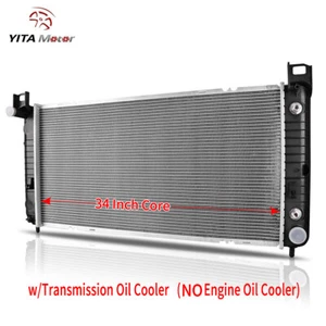 YITAMOTOR 34'' Radiator for Chevy Silverado Suburban Tahoe GMC Sierra 1500 Yukon - Picture 1 of 6