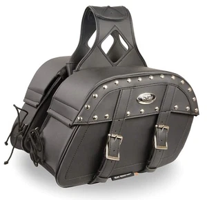 ALFORJAS RÍGIDAS CON TACHUELAS PVC 15" W PARA HARLEY con BOLSILLO PARA PISTOLA - DSAEG - Imagen 1 de 3