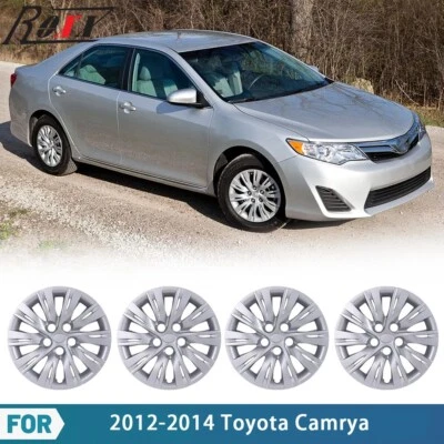 For 2012-2014 Toyota Camry 16" Set of 4 Silver Wheel Cover Snap On Full Hub Caps - Image 1 of 4