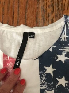 Joe’s Jeans Girl’s Shirt American Flag Muscle Tee Sleeveless Top New Size 6 Kids - Picture 1 of 6