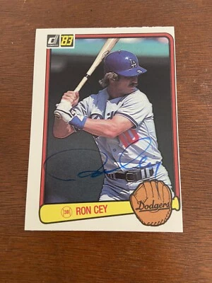 Ron Cey 1983 Donruss #84 AUTOGRAPHED LA DODGERS Baseball Card Vintage '80s Auto - Image 1 of 2