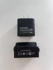 Genuine Samsung 45W PD Super Fast Power Adapter Wall Charger & USB-C Cable Black - Picture 1 of 15