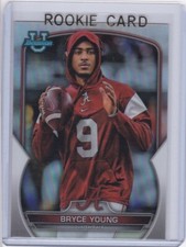 BRYCE YOUNG ROOKIE CARD 2022 Bowman Chrome RARE HOODIE REFRACTOR VARIATION $$ RC
