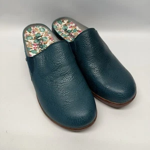 ALEGRIA Leather Clogs Sereniti Aged Roman Candle Teal New without Tags Size 41 - Picture 1 of 11