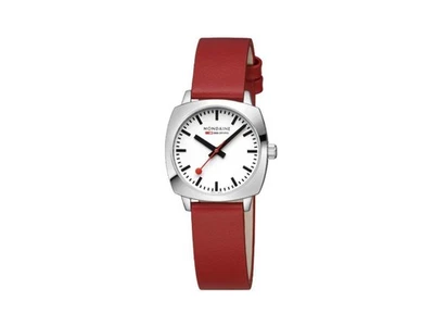 Mondaine Cushion Quartz Watch, White, 31 mm, Leather strap, MSL.31110.LCV - Image 1 of 4