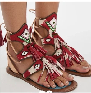 Neue Meher Kamala Clio Sandalen mit Quasten - Bild 1 von 9