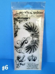 Tim Holtz "REGAL FLOURISH" VISUAL STAMPS ARTISTRY STAMPERS ANONYMOUS SCRAPBOOK 6 - Picture 1 of 3