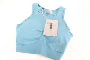 GYMSHARK Flawless Knit Damen Sport BH XS Sea Blue Stretch Petite Fit Workout - Bild 1 von 5