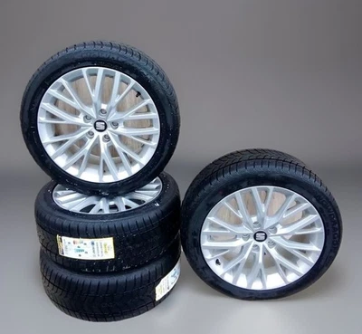 4x ORIGINAL 17 Zoll Winterräder SEAT Leon 5F ALUFELGEN 5FA601025B | NEUE REIFEN - Bild 1 von 4