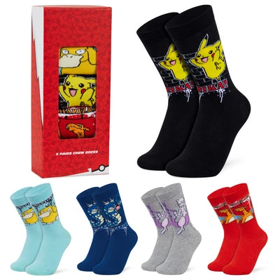 Pokèmon Kids Boys Pack Of 5 Socks Cosy Warm Breathable Comfortable Footwear - Image 1 of 4