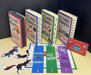 The Thursday Murder Club (Books 1-4) Richard Osman ~ Waterstones SIGNED + Extras - Picture 1 of 23
