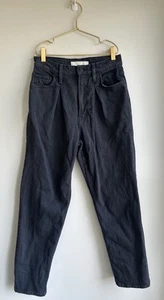 Mother The Inside Out Ankle Faded Black The Devil May Care Pleated Jeans Size 26 - Picture 1 of 10