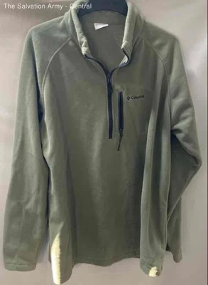 Columbia Mens Green Long Sleeve Half-Zip Fleece Pullover Jacket Size XLT - Image 1 of 4