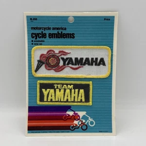 Vintage Team Yamaha Patches Emblems Motorcycle America Cycle Washable Sew On - Picture 1 of 2