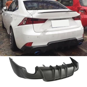 Matte Black Rear Bumper Diffuser Lip for Lexus IS-F IS250 IS300 IS350 2013-2016 - Picture 1 of 12