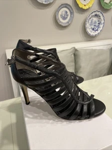 banana republic rania Black Strappy High heels in size 8 Medium - Picture 1 of 14