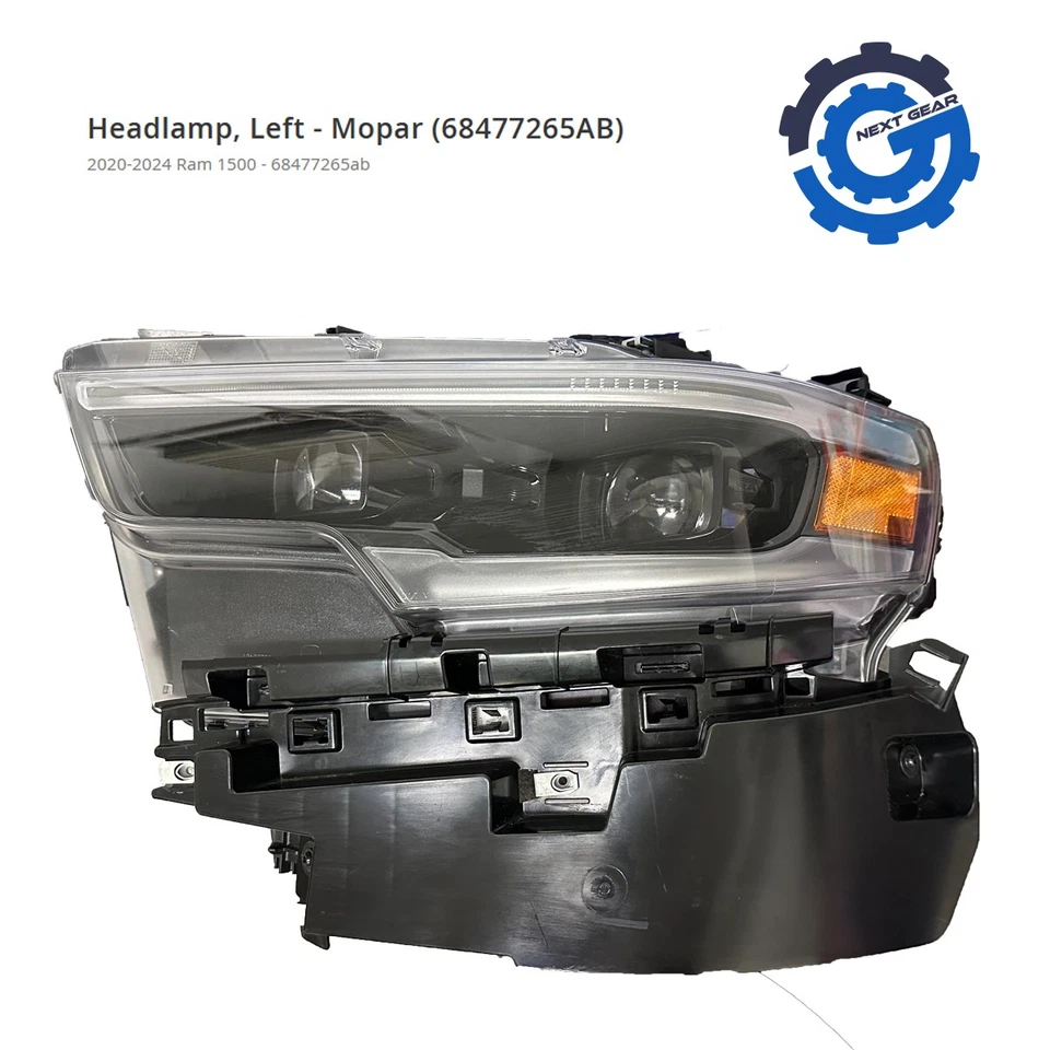 Nuevo faro proyector LED izquierdo OEM Mopar para Ram 1500 2019-2024 68477265AB Foto 1 de 3