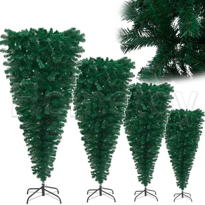 Upside Down Artificial Christmas Tree 5-6-7-8 FT XMAS Home Decor Festive Tree - Image 1 of 4