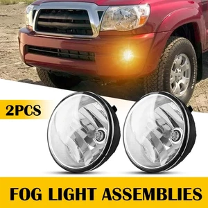 FIT FOR TOYOTA Tacoma 05-11 FRONT BUMPER FOG LIGHTS LAMPS Amber/BULB Waterproof - Picture 1 of 12