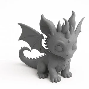 3D Printed Baby Dragon Figurine Statue – Cute Fantasy Miniature Collectible Orna - Picture 1 of 3