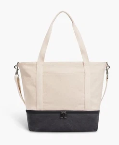 Bolso de Mano Lo & Sons Catalina Deluxe Colorblock Lona Natural/Ceniza Medianache GRANDE $205 - Imagen 1 de 16