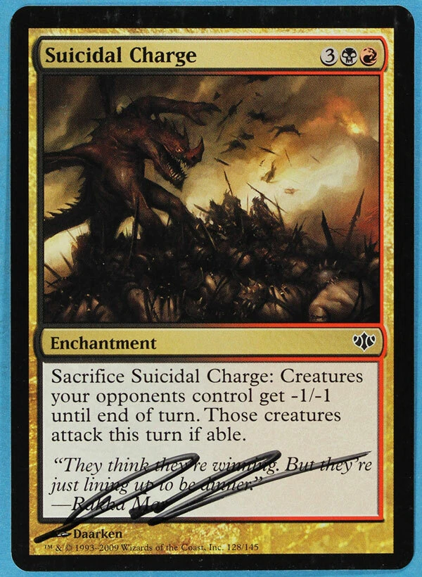 Suicidal Charge Conflux NM Black Red Common Artist Signed CARD (s4745) ABUGames - Image 1 of 1