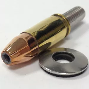 9mm Hollow Point Bullet Harley Seat Bolt Screw 1996-up BIKE-AMMO - Picture 1 of 1