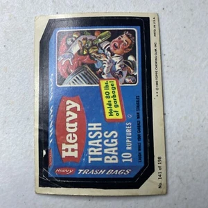 1980 Topps Chewing Gum Wacky Packages Series 3 HEAVY TRASH BAGS Card #141 Good - Picture 1 of 10