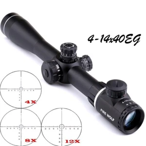 Mira para rifle 4-14X40SF paralaje lateral iluminada óptica con soportes de anillo - Imagen 1 de 8