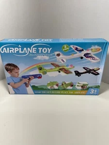 3er Pack Flugzeug Launcher Spielzeug, 2 Flugmodi LED Schaumstoff Segelflugzeug Katapult Flugzeug, Ou - Bild 1 von 7