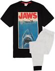 Jaws Black Short Sleeve Long Leg Pyjama Set (Mens)